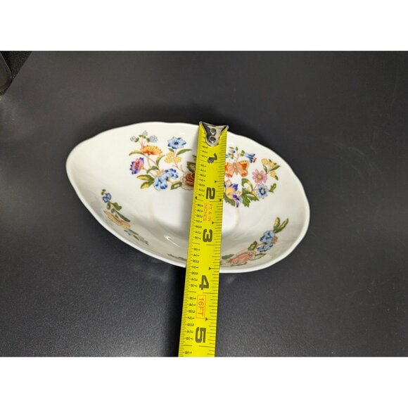 Aynsley Cottage Garden Bone China Egg Shaped Bowl Trinket Dish Floral Design - Picture 14 of 16